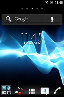 The flight mode icon shows that flight mode is turned on.Further information:Turn flight mode on or off
