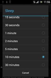 Press the required period.