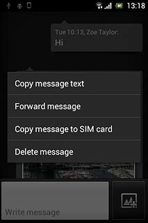 Press Delete message.