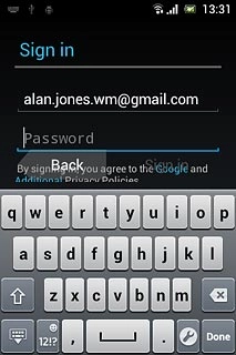 Press Password and key in the password for your Google account.
