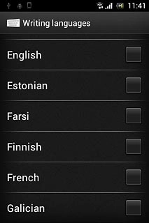 Press the required language.