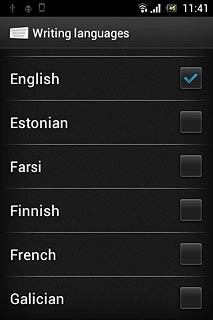 When the box next to a language is ticked (V), it's selected.