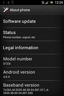 View your phone's software version below Android version.