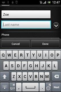 Press Last name and key in the required last name.