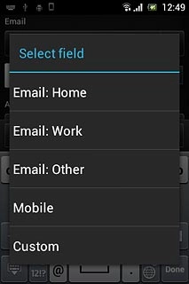 Press the required email type.