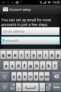 Press Password and key in the password for your email account at your email provider.