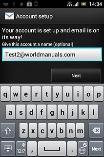 Press the field below Give this account a name (optional) and key in the required name.