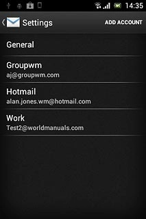 Press the required email account.