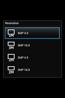 Press the required setting.