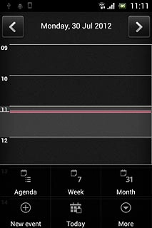 Press one of the following views (depending on the current view):Month