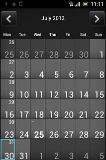 Go to month view (see above).