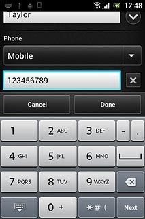 Press the drop down list above the phone number.
