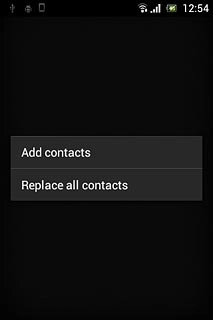 If you selected Replace all contacts: