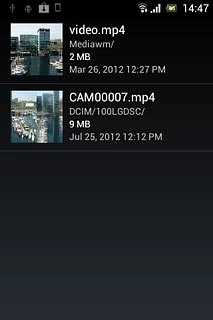 Press the required video clip.
