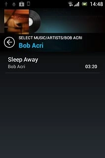 Press the required audio file.