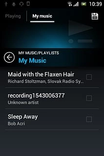 Press the required audio files to add them to the playlist.