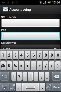 Press the field below Port and key in 25