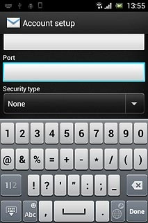 Press the drop down list below Security type.