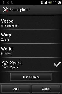 Press the different ring tones to listen to them.