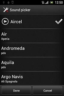 Press the different ring tones to listen to them.