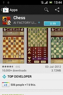 To buy an app:Press the price.