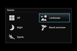 Press the required setting.