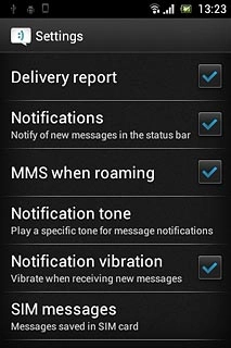 When the box next to the menu item is ticked (V), the function is turned on.