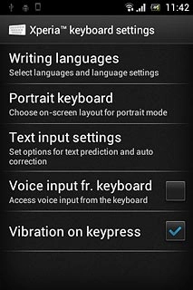 Press Text input settings.