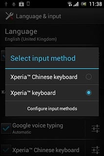 Press Xperia™ keyboard.