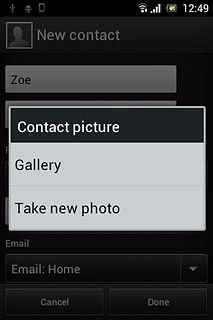 To take a new picture:Press Take new photo.