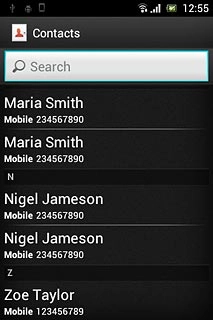 Press the required contact.