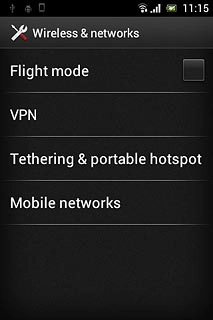 Press Tethering & portable hotspot.