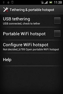 Press Configure Wi-Fi hotspot.