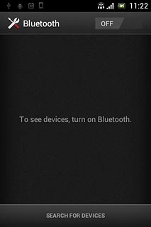 Press the indicator next to Bluetooth.Depending on the current setting, Bluetooth is turned on or off.