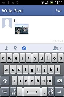 Write text for the picture and press Post.