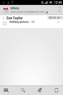Press the new email message icon.