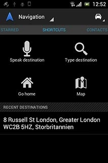 Press Speak destination.Say the required destination.