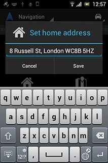 If it's the first time you use the function:Key in your home address and press Save.