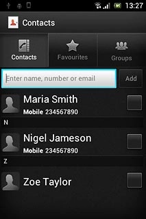 Press the required contact.