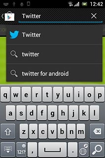 Key in Twitter and press the search icon.