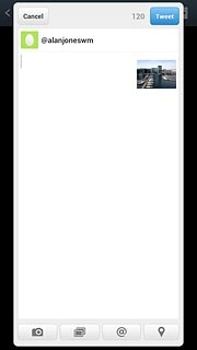 Key in text for the picture.Press Tweet.