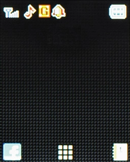 The alarm icon shows that the alarm is set.Further information:Set the alarm