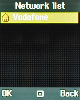 Highlight the required network and press the Navigation key.Your display will tell you if you have access to the network you've chosen.