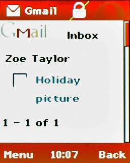 You can now use the application.Please note that Gmail isn't part of the original application package and therefore only a general description is given here.You have a number of options, such as:Send email messagesRetrieve and read email messagesReply to email messagesView list of contactsSelect application settings