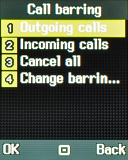 Scroll to Outgoing calls and press the Navigation key.