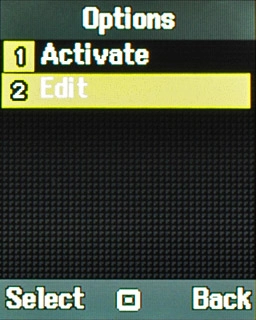 Scroll to Edit and press the Navigation key.