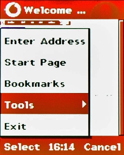 Scroll to Tools and press the Navigation key.