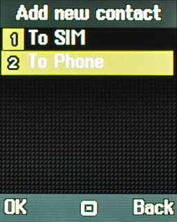 The steps below are based on the To Phone phone book. If you select another phone book, there may be some differences in relation to the instructions.