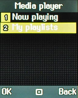 Scroll to My playlists and press the Navigation key.