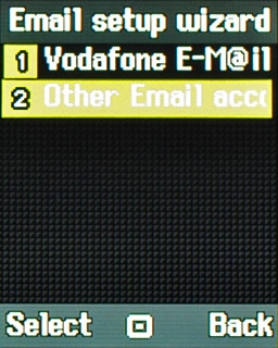 Scroll to Other Email accounts and press the Navigation key.